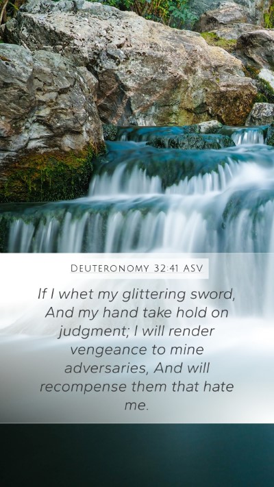 Deuteronomy 32:41 ASV Bible Verse Image