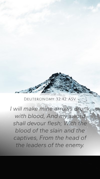 Deuteronomy 32:42 ASV Bible Verse Image