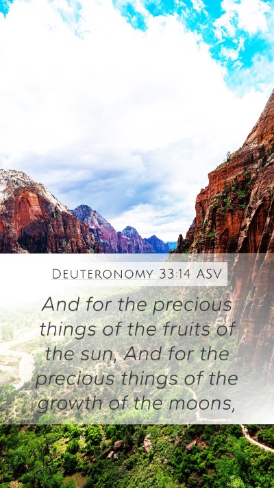 Deuteronomy 33:14 ASV Bible Verse Image