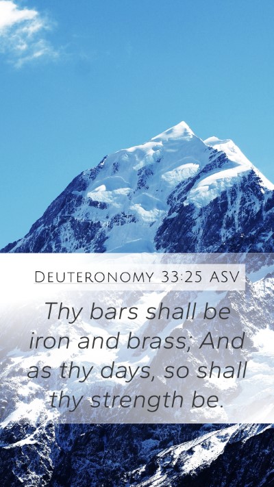 Deuteronomy 33:25 ASV Bible Verse Image