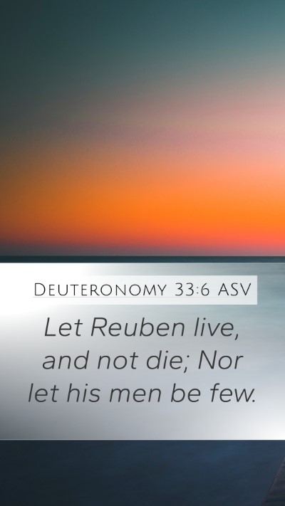 Deuteronomy 33:6 ASV Bible Verse Image