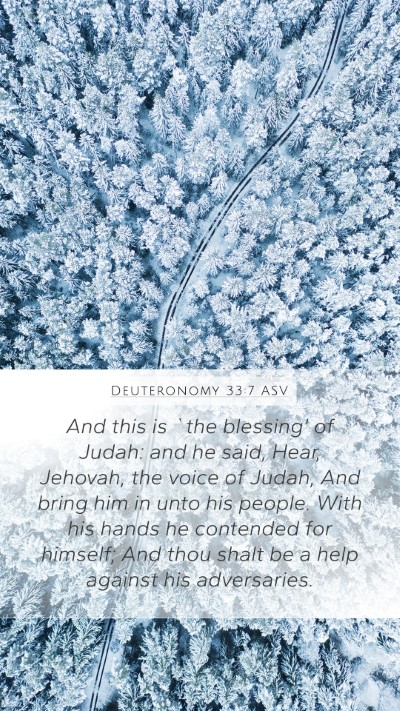 Deuteronomy 33:7 ASV Bible Verse Image