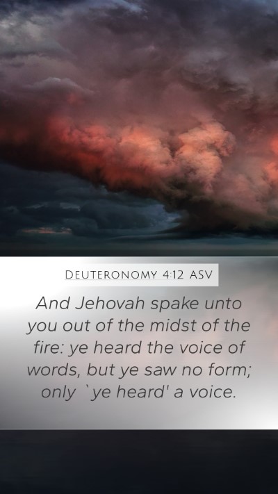 Deuteronomy 4:12 ASV Bible Verse Image