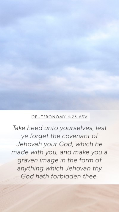 Deuteronomy 4:23 ASV Bible Verse Image