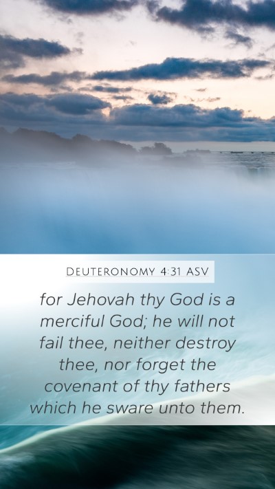 Deuteronomy 4:31 ASV Bible Verse Image