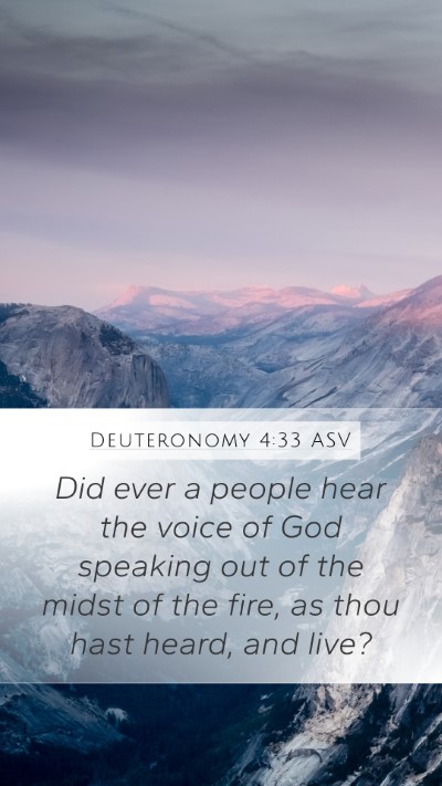 Deuteronomy 4:33 ASV Bible Verse Image