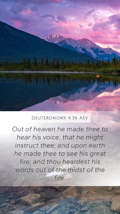 Deuteronomy 4:36 ASV Bible Verse Image