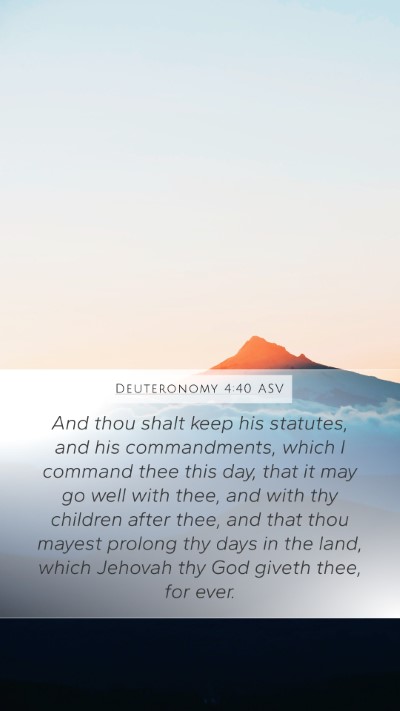 Deuteronomy 4:40 ASV Bible Verse Image