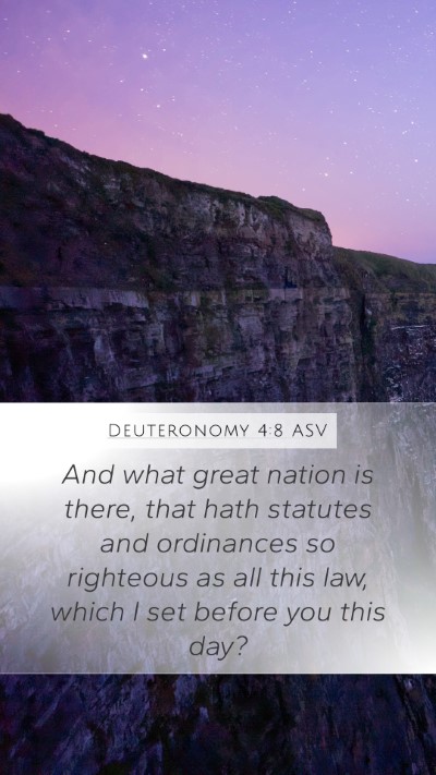 Deuteronomy 4:8 ASV Bible Verse Image