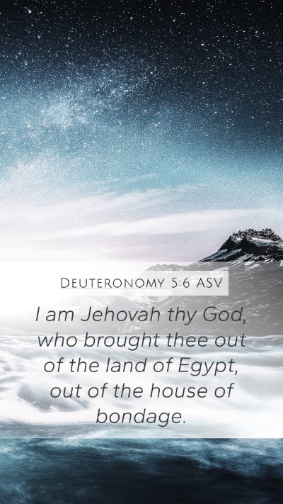 Deuteronomy 5:6 ASV Bible Verse Image