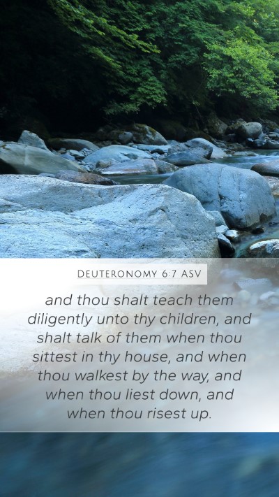 Deuteronomy 6:7 ASV Bible Verse Image