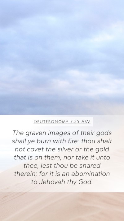 Deuteronomy 7:25 ASV Bible Verse Image