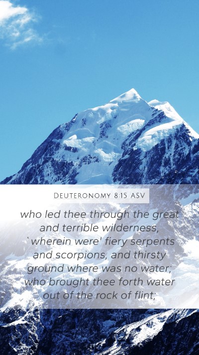 Deuteronomy 8:15 ASV Bible Verse Image