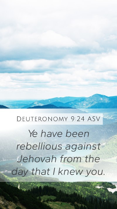 Deuteronomy 9:24 ASV Bible Verse Image