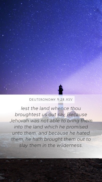 Deuteronomy 9:28 ASV Bible Verse Image