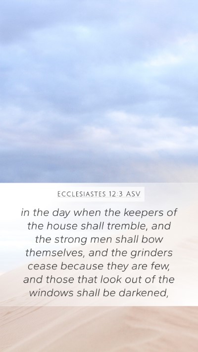 Ecclesiastes 12:3 ASV Bible Verse Image