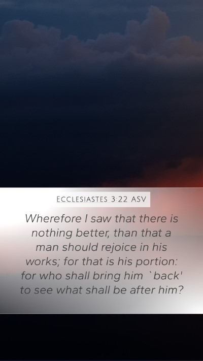 Ecclesiastes 3:22 ASV Bible Verse Image