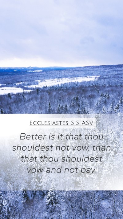 Ecclesiastes 5:5 ASV Bible Verse Image