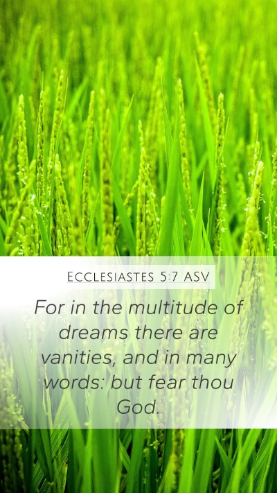 Ecclesiastes 5:7 ASV Bible Verse Image