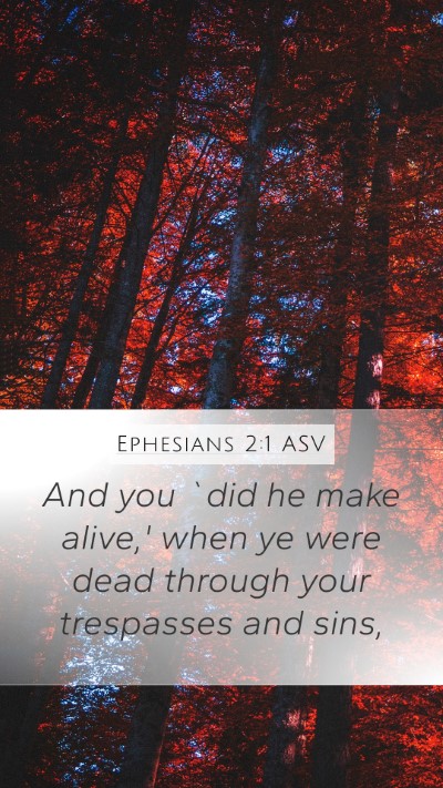 Ephesians 2:1 ASV Bible Verse Image