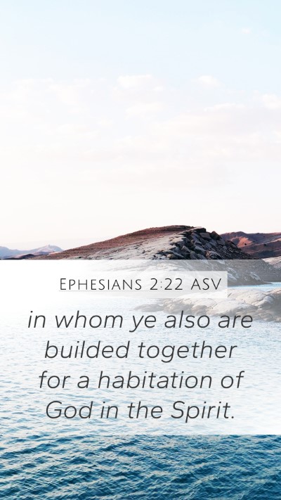Ephesians 2:22 ASV Bible Verse Image