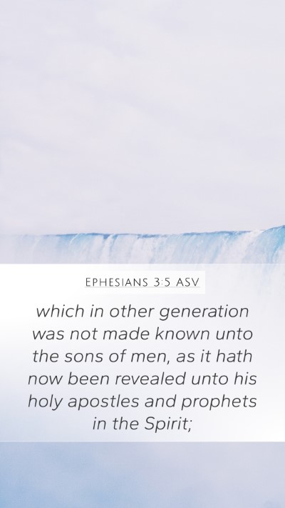 Ephesians 3:5 ASV Bible Verse Image