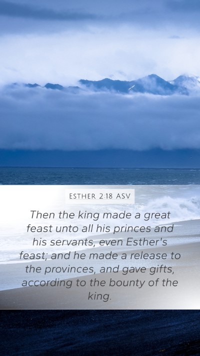 Esther 2:18 ASV Bible Verse Image