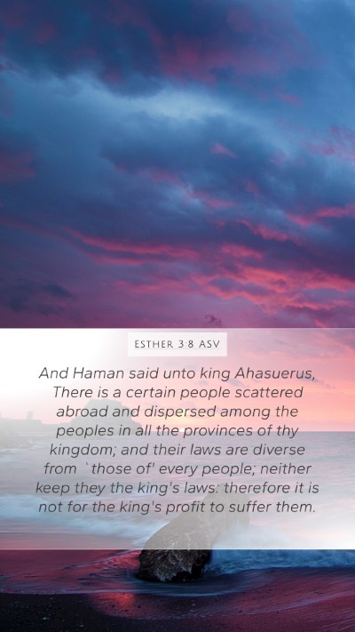 Esther 3:8 ASV Bible Verse Image