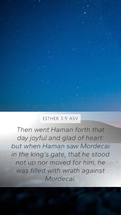 Esther 5:9 ASV Bible Verse Image