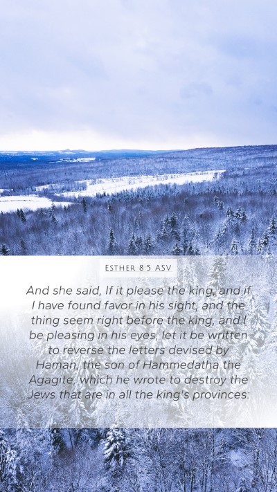 Esther 8:5 ASV Bible Verse Image