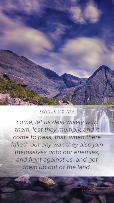 Exodus 1:10 ASV Bible Verse Image
