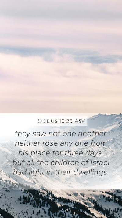 Exodus 10:23 ASV Bible Verse Image