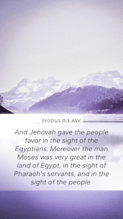 Exodus 11:3 ASV Bible Verse Image