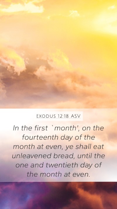 Exodus 12:18 ASV Bible Verse Image