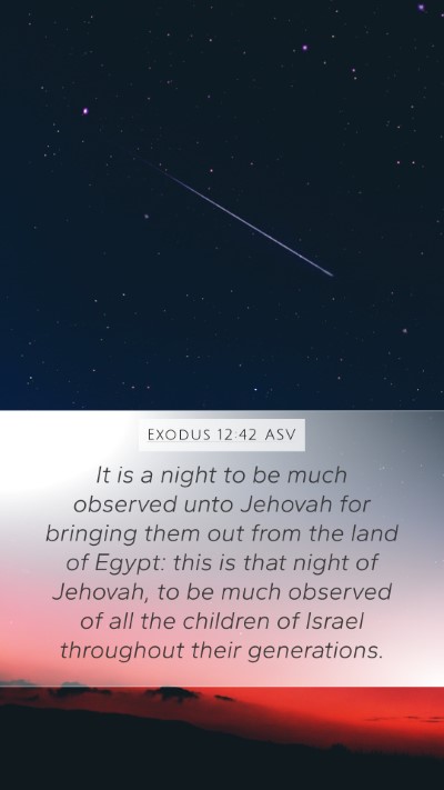 Exodus 12:42 ASV Bible Verse Image