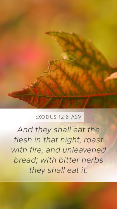 Exodus 12:8 ASV Bible Verse Image