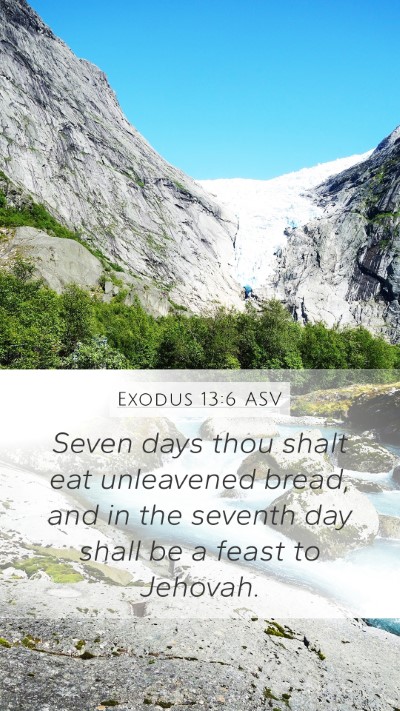 Exodus 13:6 ASV Bible Verse Image