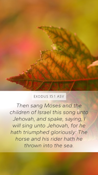 Exodus 15:1 ASV Bible Verse Image