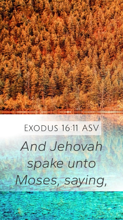 Exodus 16:11 ASV Mobile Phone Wallpaper - And Jehovah spake unto Moses, - Mobile Bible Verse Wallpaper