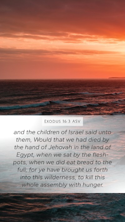 Exodus 16:3 ASV Bible Verse Image