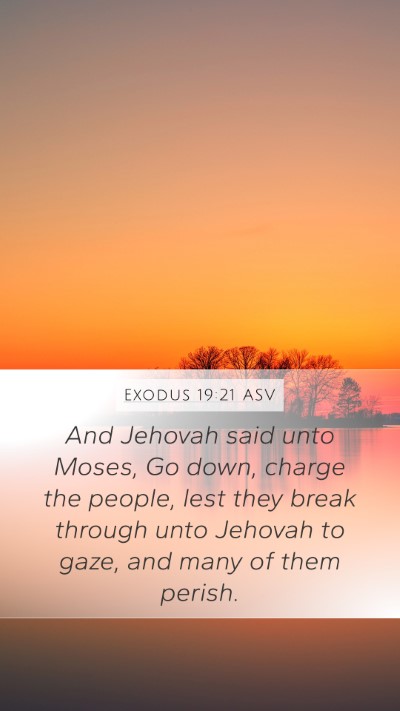 Exodus 19:21 ASV Bible Verse Image