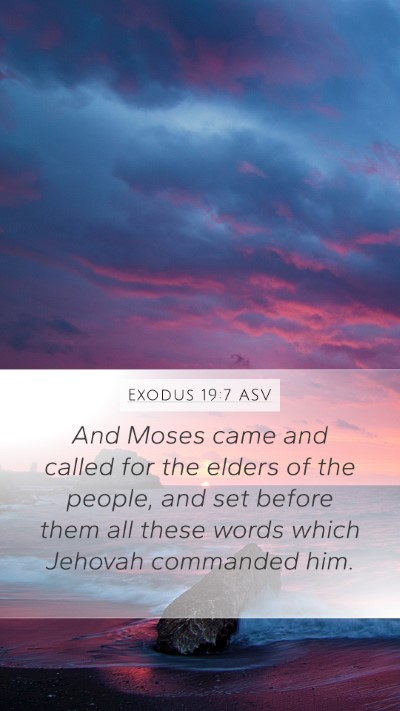 Exodus 19:7 ASV Bible Verse Image