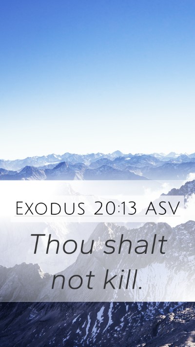 Exodus 20:13 ASV Bible Verse Image