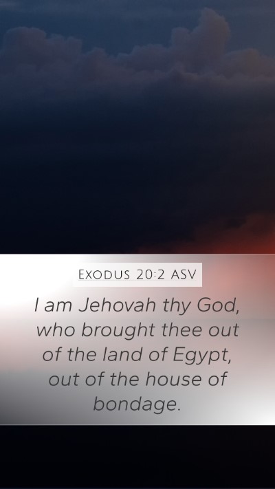 Exodus 20:2 ASV Bible Verse Image