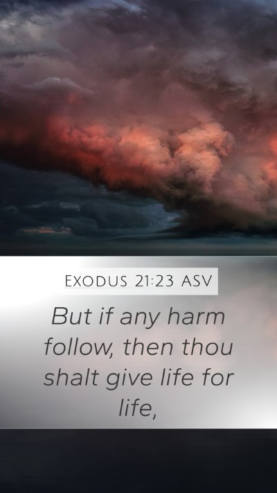 Exodus 21:23 ASV Mobile Phone Wallpaper - But if any harm follow, then thou shalt give life - Mobile Bible Verse Wallpaper