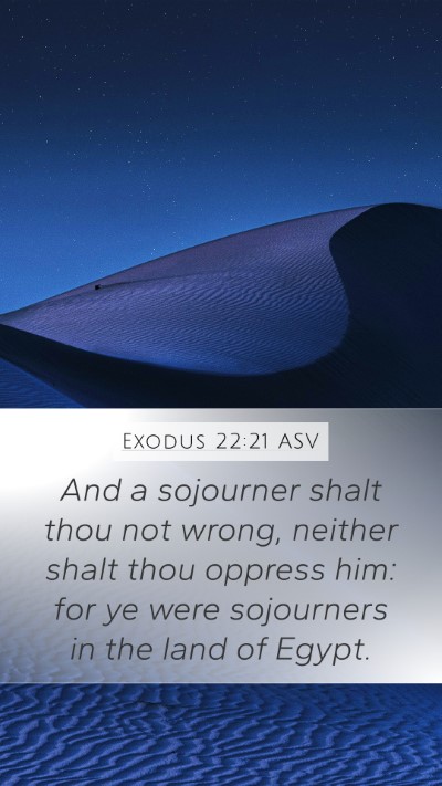 Exodus 22:21 ASV Bible Verse Image