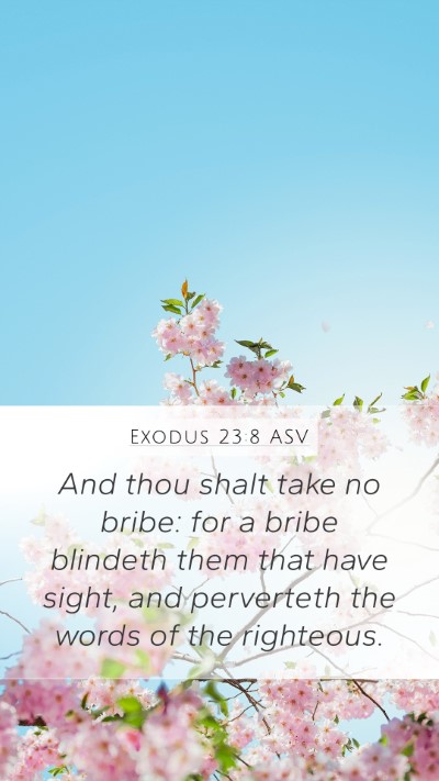 Exodus 23:8 ASV Bible Verse Image