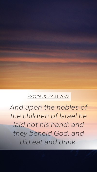 Exodus 24:11 ASV Bible Verse Image