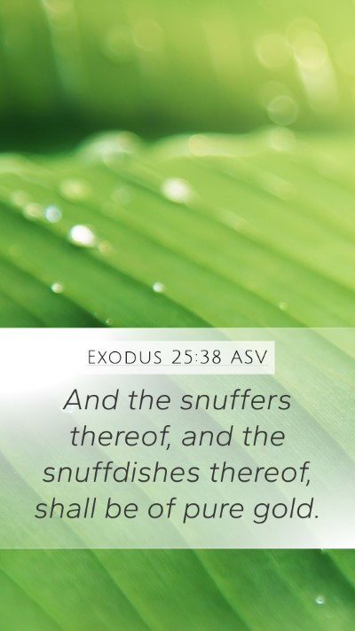 Exodus 25:38 ASV Mobile Phone Wallpaper - And the snuffers thereof, and the snuffdishes - Mobile Bible Verse Wallpaper