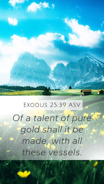 Exodus 25:39 ASV Mobile Phone Wallpaper - Of a talent of pure gold shall it be made, with - Mobile Bible Verse Wallpaper